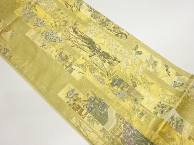 JAPANESE FUKURO OBI / WOVEN FLOWERS